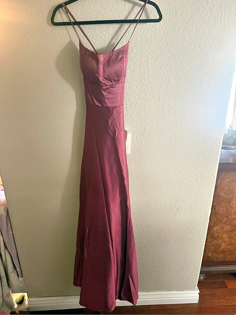 B. DARLIN Social Dress Purple Lace-Up Maxi Dress Size 6 NWT